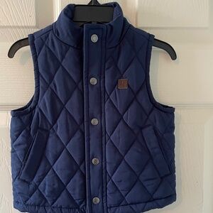Janie and Jack quilted navy vest  sz 12-18 mo